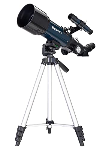 Ligero Telescopio Refractor Portátil Discovery Sky Trip ST70 De 70 mm para Niños y Principiantes con Adaptador De Fotos y Libro sobre Astronomía En Inglés