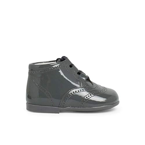 Pisamonas inglesito/zapatito inglés tipo charol bota talla 21 en color gris