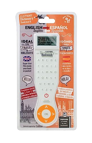 IF Electronic Dictionary Bookmark-Spanish-English, White/Orange