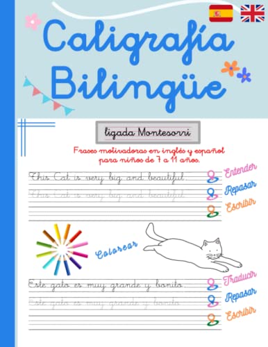 CALIGRAFÍA BILINGÜE: Pauta Montessori ingles y español (Calligrafía C. Hermon Bilingüe)